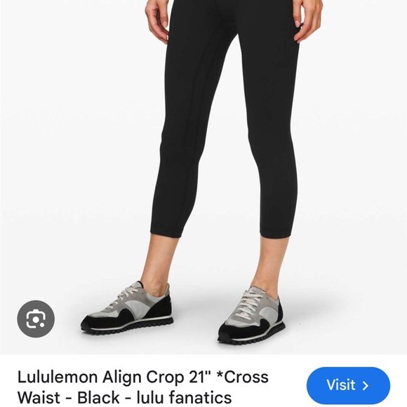 Lululemon Black Align Crop Leggings - Picture 1 of 5